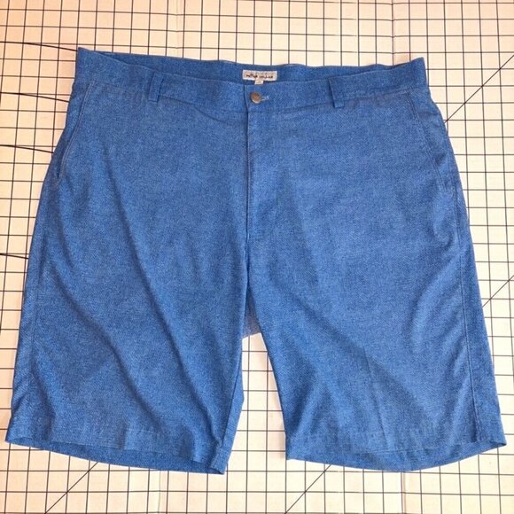 Men's Peter Millar Blue Flat Front Shorts - size 38 - Picture 1 of 7